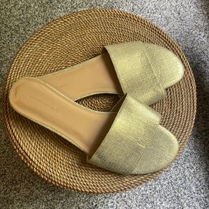 Banana Republic Gold Slide Size 9